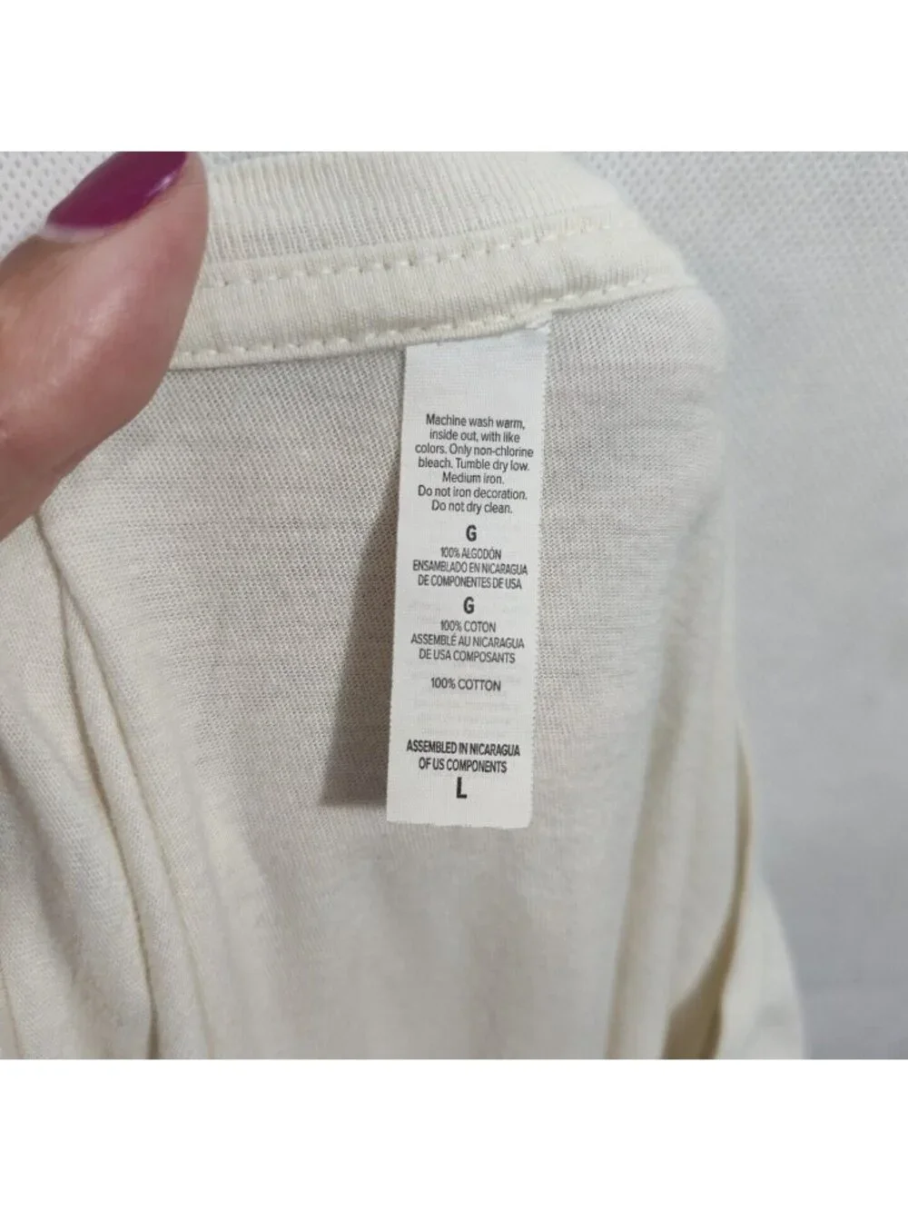 Unbranded Tan Beige Louisiana Local Graphic T-Shirt Women Size L Crewneck FLAW - Picture 4 of 7